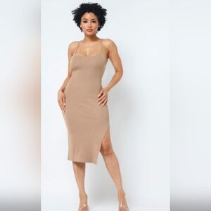 Hera Collection Tan Midi Dress